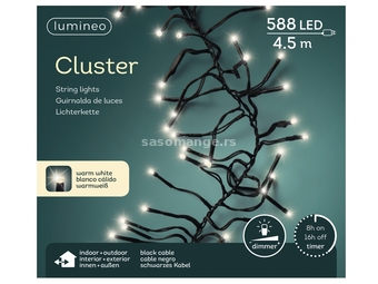 Novogodišnje LED lampice 588L Toplo bela Lumineo Cluster 494691