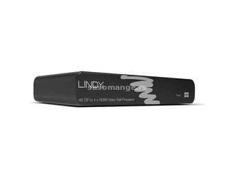 LINDY DisplayPort 1.2 to Quad HDMI MST/SST Hub with Video Wall Processor