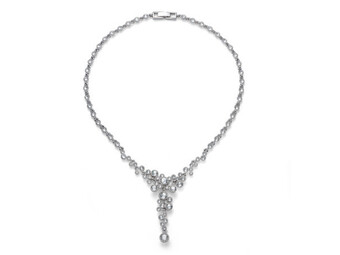 Ženska oliver weber external crystal ogrlica sa swarovski belim kristalima ( 11804 )