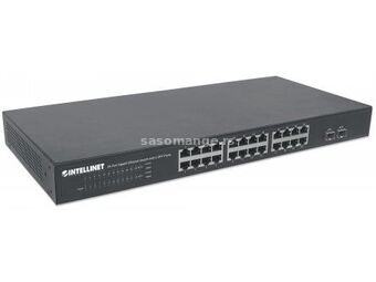INTELLINET 24-Port Gigabit Ethernet Switch, 2xSFP Ports