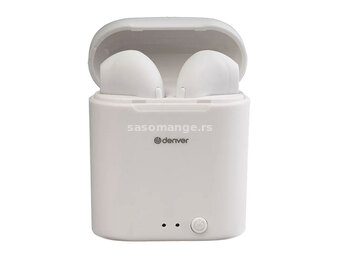 True Wireless Bluetooth Earbuds Denver TWE-46 White