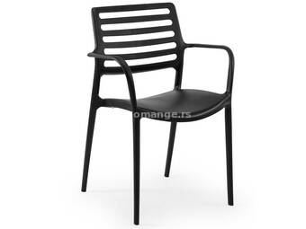 Baštenska stolica sa naslonima za ruke Tilia Louise XL Black