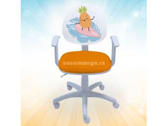 Dečija radna stolica Smart White Ananas