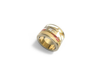 Ženski guess uhani zlatni prsten od hirurškog Čelika 56mm ( jubr02131jwygbr56 )