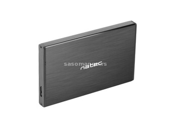 RHINO GO, HDD/SSD External Enclosure 2.5", SATA III, USB3.0, Aluminium, Black ( NKZ-0941 )