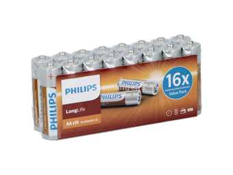 Philips Longlife Baterija R6/AA (1/16)