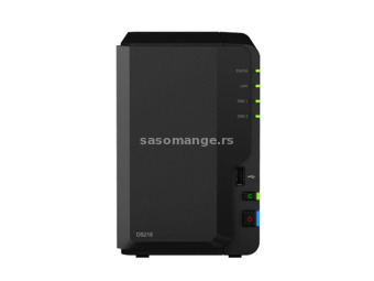 SYNOLOGY NAS DiskStation DS218 2 GB Power Reset USB one touch copy 60W Crna