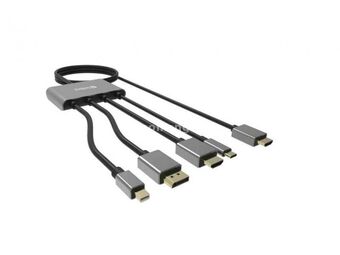 Sandberg Kabl-display HUB All-In-One USB C/DP/m DP/HDMI - HDMI 2m 509-21