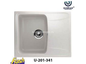 Granitna sudopera usadna kvadratna - ULGRAN - U-201 341 - ULTRA BELA
