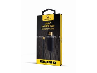 USB-C to HDMI-male adapter, 4K 60Hz, 2m, black