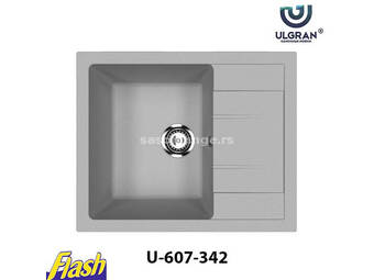Granitna sudopera usadna kvadratna - ULGRAN - U-607 342 - GRAFIT
