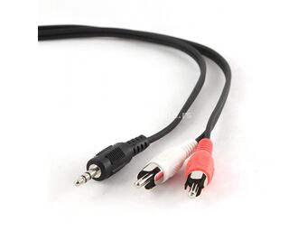 3.5 mm stereo to RCA plug cable, 2.5 m