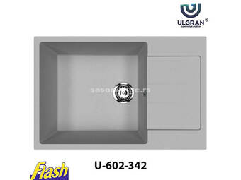 Granitna sudopera usadna kvadratna - ULGRAN - U-602 342 - GRAFIT