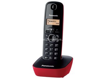 PANASONIC Bežični telefon KX-TG1611FXR/ crna/crvena