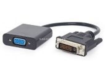 VIDEO Adapter DVI-D to VGA HD15, M/F, Cable 20cm, Black