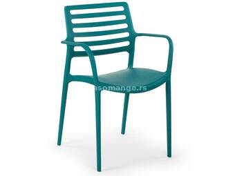 Baštenska stolica sa naslonima za ruke Tilia Louise XL Petrol Green