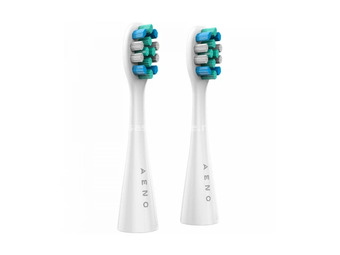 AENO Replacement toothbrush heads, White, Dupont bristles, 2pcs in set (for ADB0007/ADB0008)