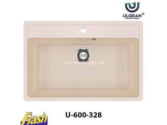 Granitna sudopera usadna kvadratna - ULGRAN - U-600 - (5 boja) 328 - BEŽ