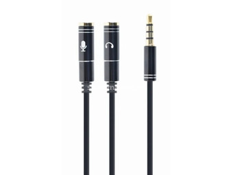GEMBIRD CCA-417M Gembird 2x 3.5 mm(slusalice i mikrofon) Metalni adapter na 1x 3.5mm(4 pin) cable...