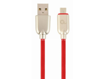CC-USB2R-AMmBM-1M-R Gembird Premium rubber Micro-USB charging and data cable, 1m, red