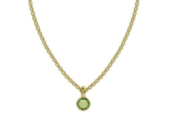 Victoria cruz lis peridot gold ogrlica sa swarovski kristalom ( a3961-14dg )
