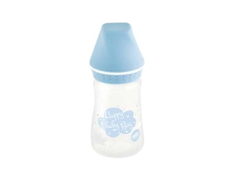 ELFI Plastična flašica sa silikonskom cuclom SWEET BABY, 125 ml - Plava