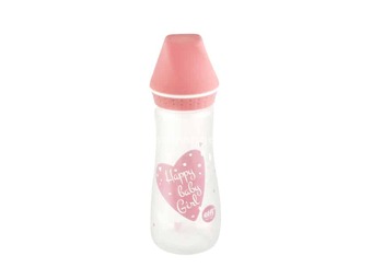 ELFI Plastična flašica sa silikonskom cuclom SWEET BABY, 250 ml - Roze