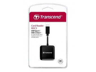 TRANSCEND Tip-C čitač kartica SD/microSD, crni (TS-RDC3)