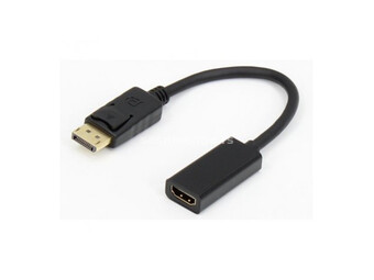 Adapter E-Green DisplayPort 1.4(M)-HDMI 2.0(F) kabl 20cm crni