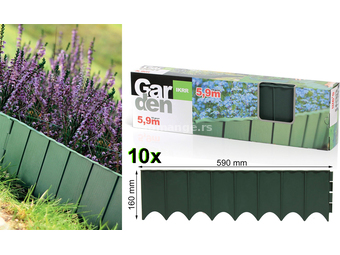 Baštenska ogradica 10x59cm Prosperplast Garden Fence IKRR-G851