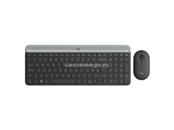 LOGITECH Bežična tastatura i miš MK470 SLIM WIRELESS COMBO (Crna) 920-009202 USB nano prijemnik ...