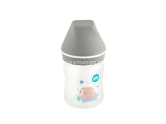 ELFI Plastična flašica sa širokim otvorom USPAVANA ŠUMA, 125 ml Jež - Siva