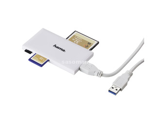 HAMA Slim USB 3.0 Superspeed multi card reader white