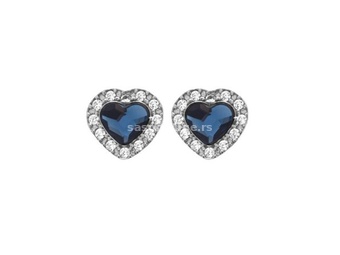 Victoria cruz cuore denim blue mindjuše sa swarovski kristalima ( a3001-18ht )