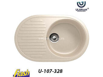 Granitna sudopera usadna okrugla - ULGRAN - U-107 - (4 boje) 328 - BEŽ