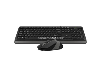 A4 TECH Žična tastatura i miš F1010 (Crna/Siva) USB Membranski tasteri EN (US) 15 m
