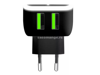 Wall Charger with Night Light - Black