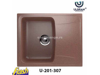 Granitna sudopera usadna kvadratna - ULGRAN - U-201 307 - TERAKOTA