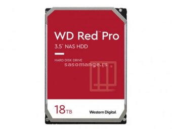 WESTERN DIGITAL Red Pro For NAS, 3.5 / 18TB / 512MB / SATA / 7200 rpm, WD181KFGX