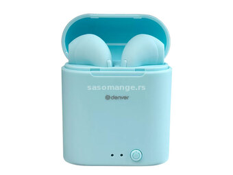 True Wireless Bluetooth Earbuds Denver TWE-46 Light Blue