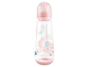 ELFI Plastična flašica super clear FANTASY, 250 ml Jednorog - Roze