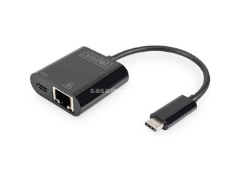 DIGITUS DN-3027 USB 3.1 Type C UTP Converter 15cm 1Gbps black