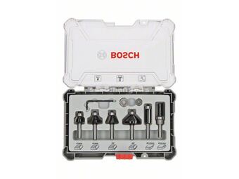 Komplet glodala, 6 komada, Trim&amp;Edging držač od 8 mm Bosch 2607017469, 6-piece Trim i Edging ...