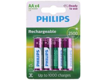 Philips Baterija AA NiMH 1.2V 2500mAh (1/4)