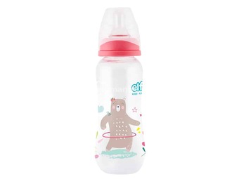 ELFI Plastična flašica super clear FUN IN THE PARK, 250 ml Meda - Roze