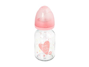 ELFI Staklena flašica SWEET BABY, 120 ml - Roze