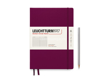 Notebook Hardcover composition (B5), 219 Numbered pages, Ruled, Port Red
