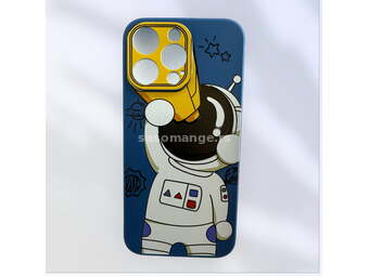 Maska astronaut print za iPhone 15 pro plava