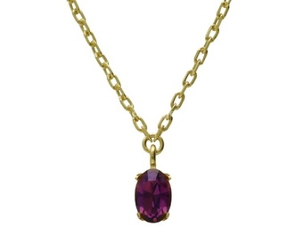 Victoria cruz gemma amethyst gold ogrlica sa swarovski kristalima ( a4514-11dg )