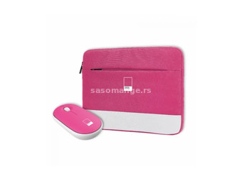 Celly torbica za laptop 16" + bežični miš pink